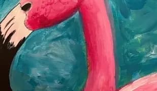 Sip and Paint Fabulous Flamingos Class thumbnail